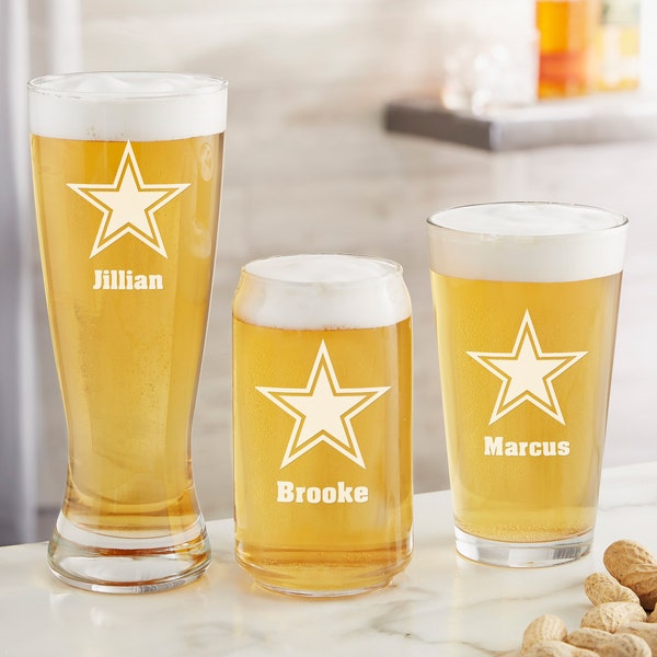 NFL Dallas Cowboys Personalized Beer Glass, Gifts for Him, Football Gift, Father's Day Gifts, Gifts for Dad, Personalized Gifts