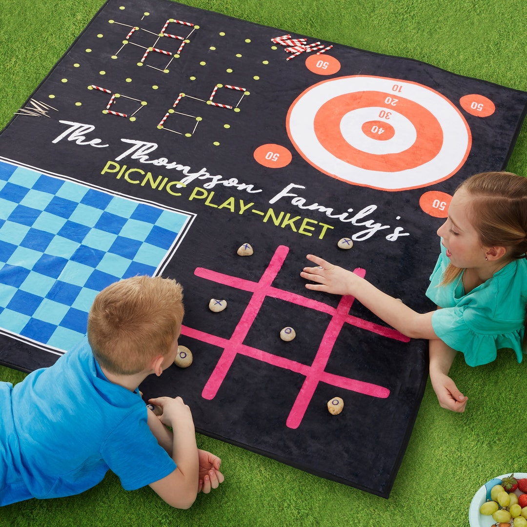 Games Galore Personalized Picnic Blanket Outdoor Gifts Monogrammed Blanket Outdoor Blanket Activity Blanket Etsy Canada