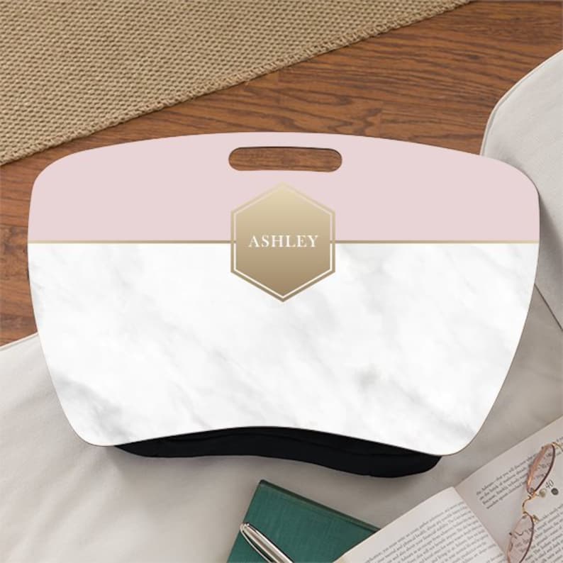 Modern Marble Personalized Lap Desk Gifts for Her Etsy