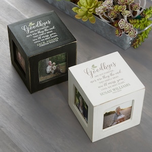 Personalized Memorial Photo Cube – Sympathy Gift