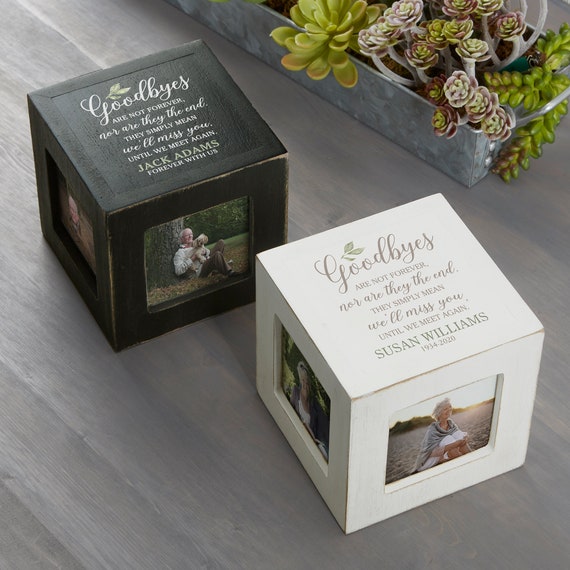 Goodbye Memorial Personalized Photo Cube Memorial Gifts Sympathy Gifts Memorial Frame Etsy UK