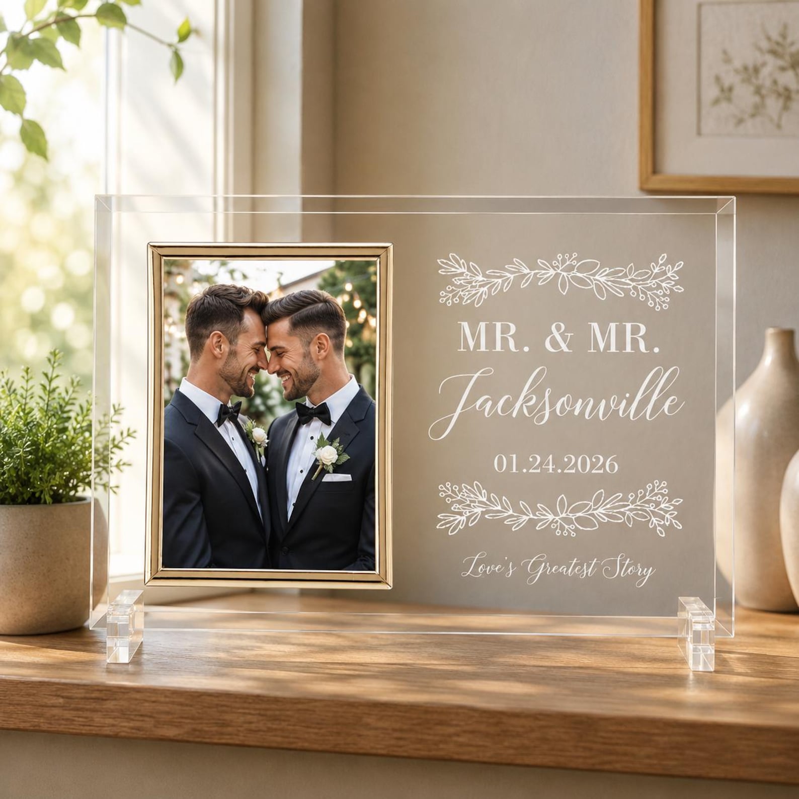 Weading Frame Personalized Wedding Frame – Custom Picture Frame for Wedding Decor ...