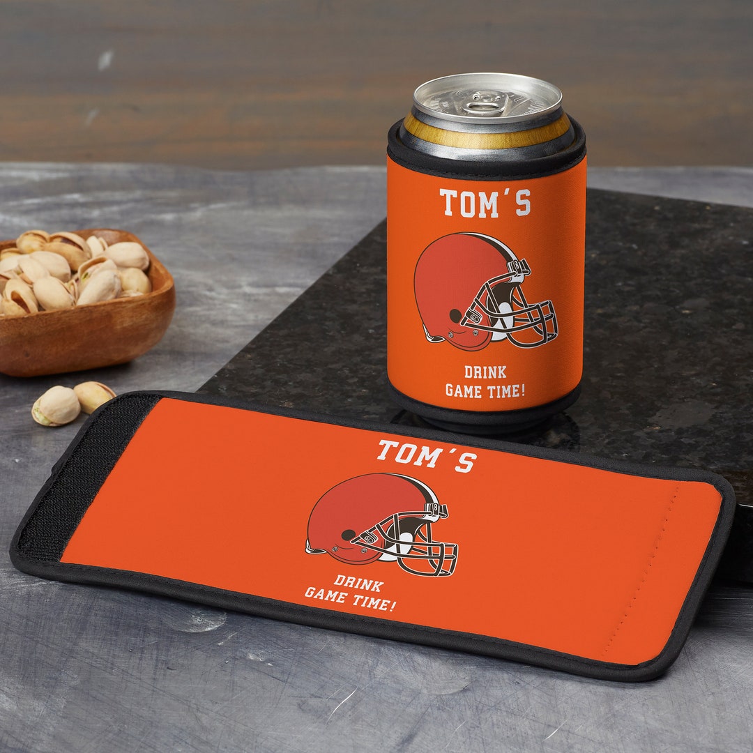 Cleveland browns sale beer koozie