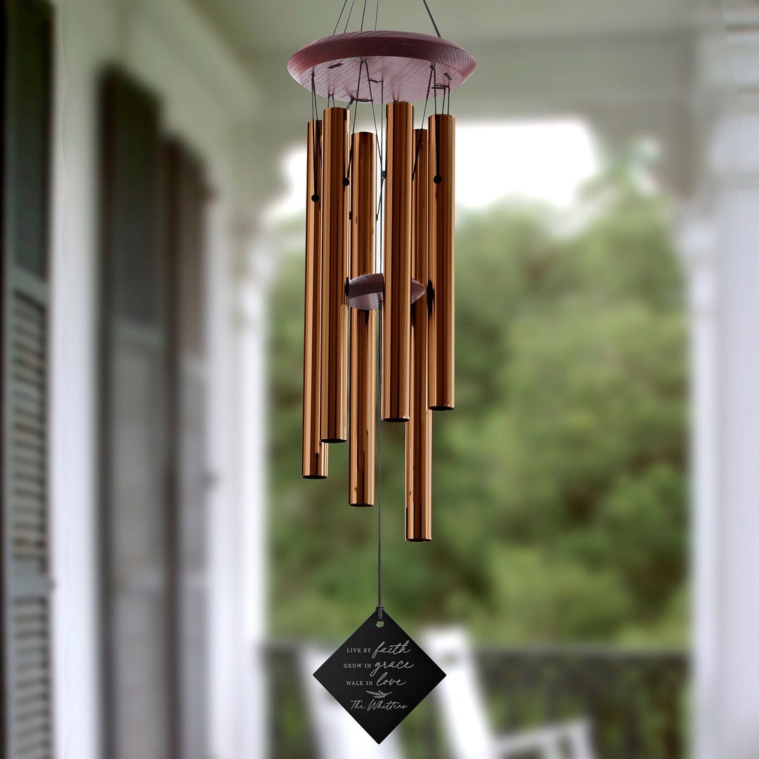Live by Faith Personalized Wind Chimes Personalized Family Etsy