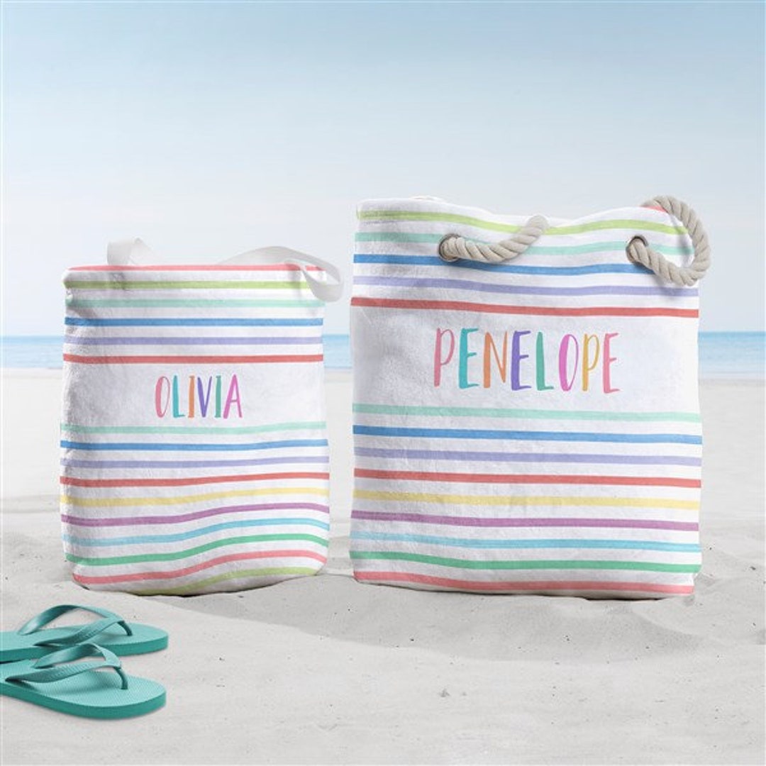 Whale Wishes Personalized Terry Cloth Beach Bag- Large