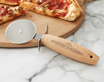 Pizzeria Personalized Pizza Cutter, Personalized Gifts for Him, Gifts for Dad, Father's Day Gift, Pizza Lover Gift, Engraved Pizza Cutter