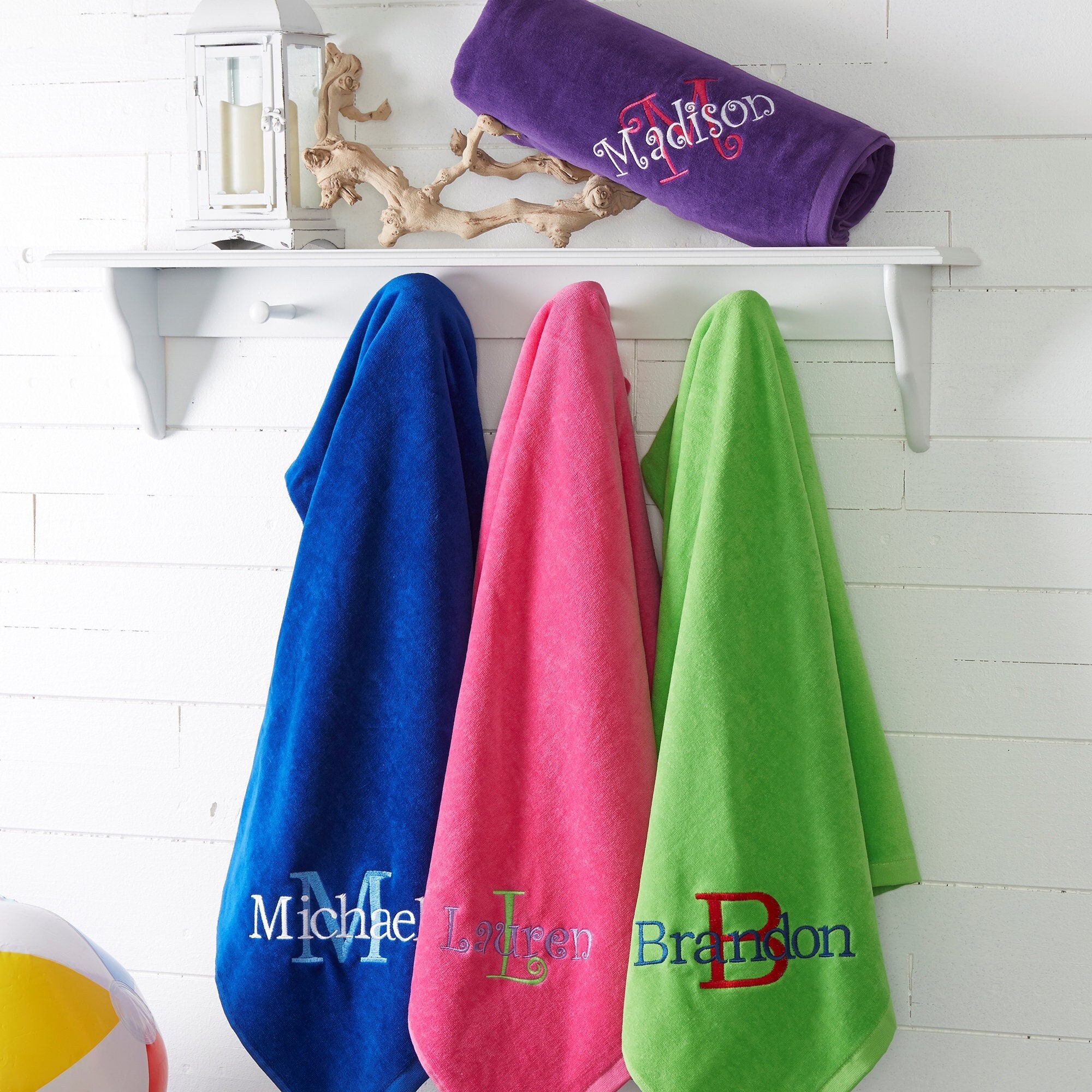 Personalized Beach Towel, Embroidered Beach Towel, Kids Beach Towel, Childs Beach Towel, Towel for Kids, All About Me Beach Towel