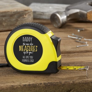 No One Measures Up Personalized Tape Measure, Fathers Day Gift From Daughter, Personalized Gifts For Dad, Gift for Husband, Fathers Day Gift image 1