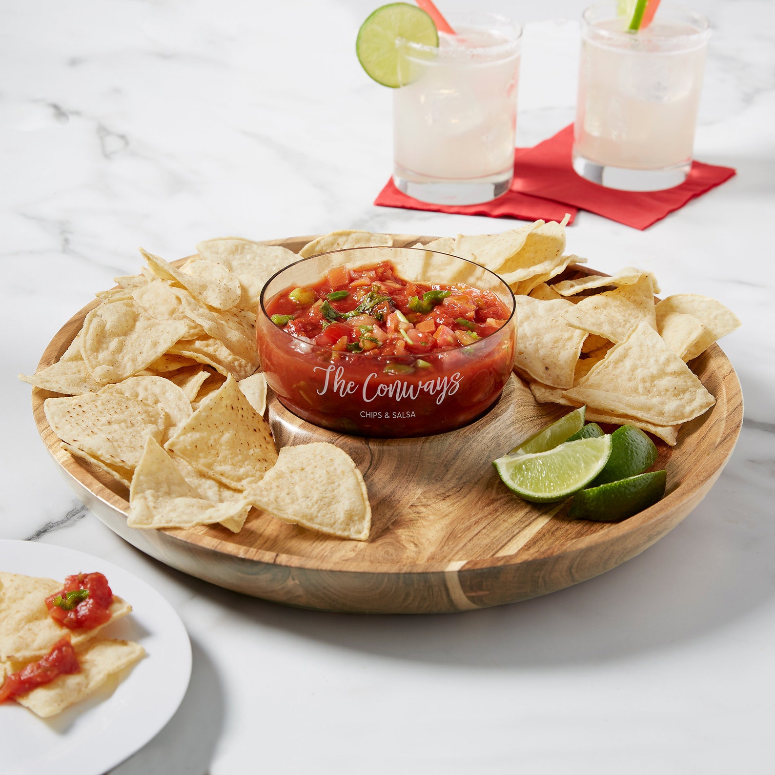 Personalized Chip and Dip Serving Dish