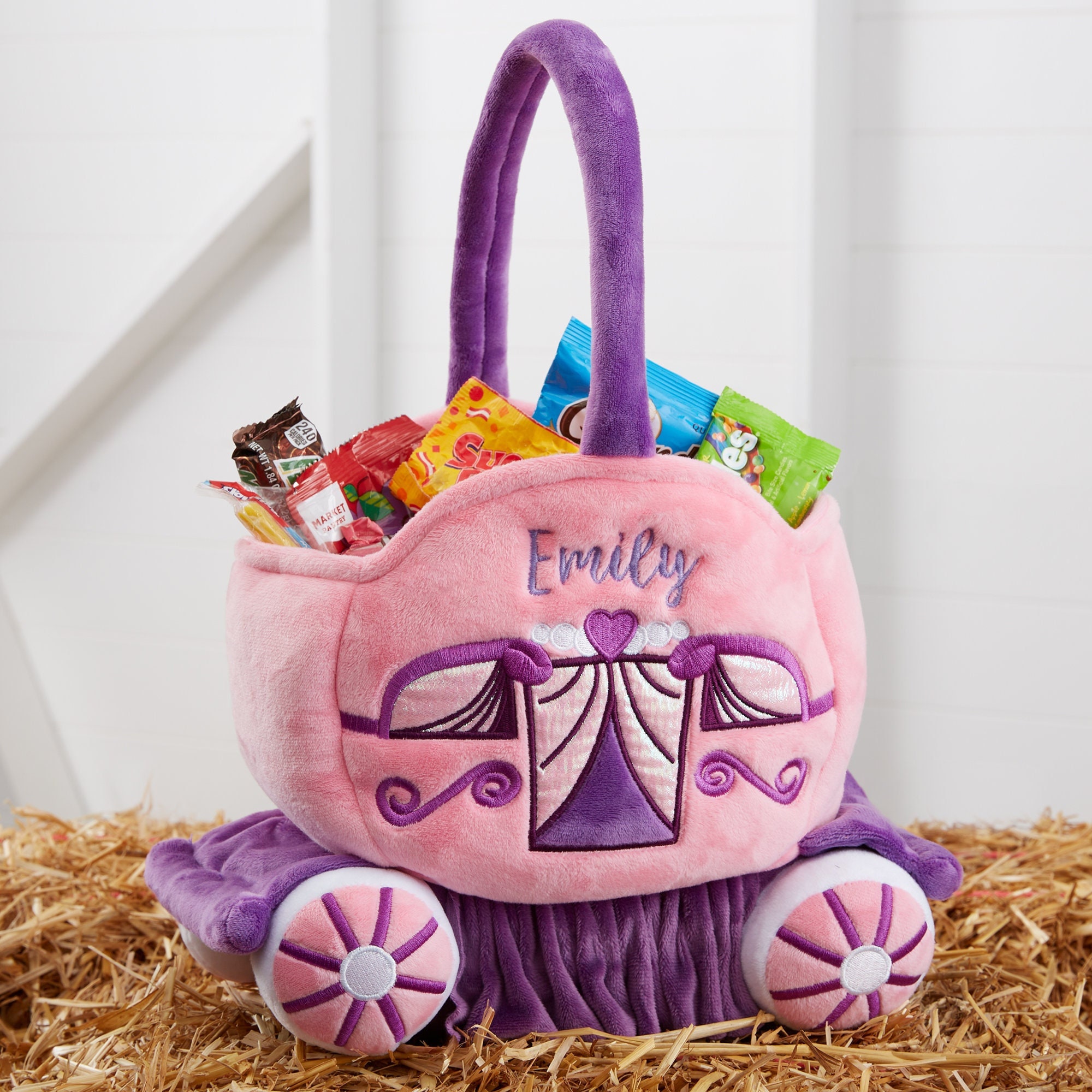 Princess Carriage Embroidered Halloween Treat Bag, Trick or Treat