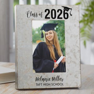 Class of Graduation Galvanized Box Picture Frame – Personalized Graduate Gift – Custom Graduation Keepsake
