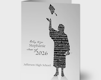 Personalized 2026 Graduation Greeting Card – Custom Class of 2026 Card – Happy Graduation Card – Highschool College or University Graduation