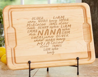 Grateful Heart Personalized Maple Cutting Board, Personalized Mother's Day Gifts, Gifts for Mom, Personalized Cutting Boards