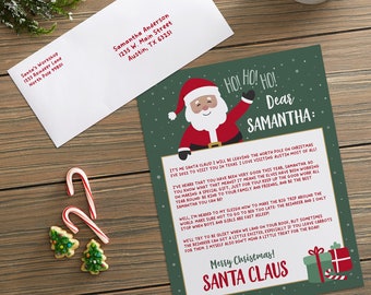 Santa Character Personalized Letter From Santa, Christmas Letters to Kids, Santa Claus, Christmas Decor