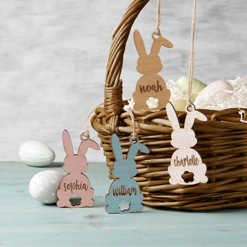 Easter Basket Name Tags Personalized Easter Tags Etsy