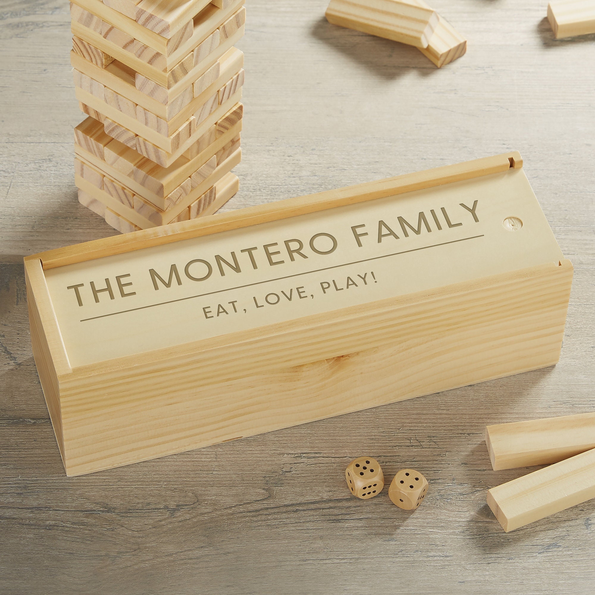 Family Personalized Jumbling Tower Personalized Wedding - Etsy Hong Kong