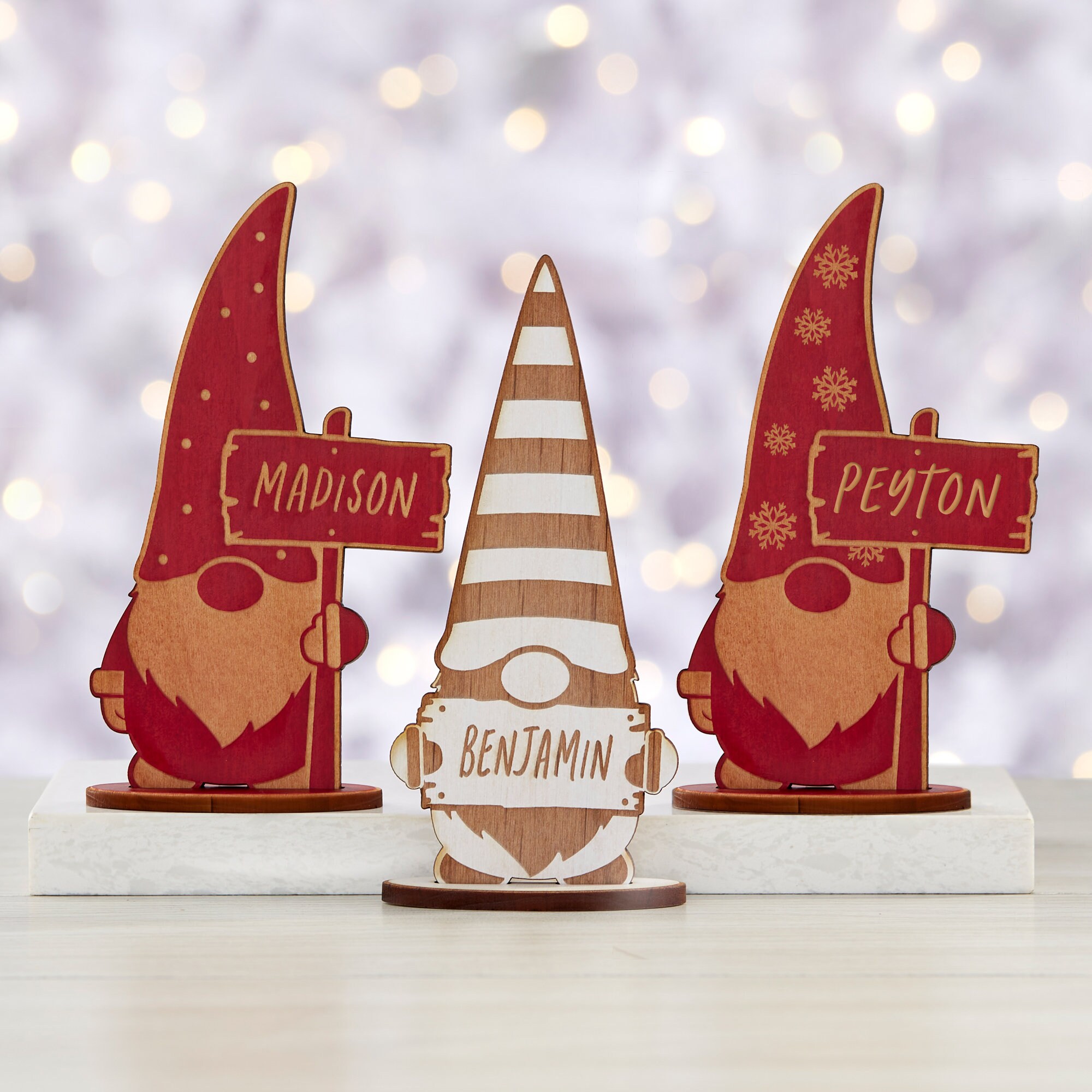 Personalized Wooden Christmas Gnome, Holiday Gnome, Christmas Decor, Christmas Gift, Home Decor, Personalized Gnome, Holiday Keepsake