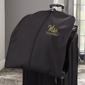 Stamped Elegance Embroidered Deluxe Garment Bag, Gifts for Her, Gifts for Him, Travel Bag, Travel Gifts, Embroidered Gifts