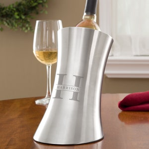 Lavish Last Name Engraved Stainless Steel Wine Chiller, Personalized Wine Gifts, Personalized Gifts