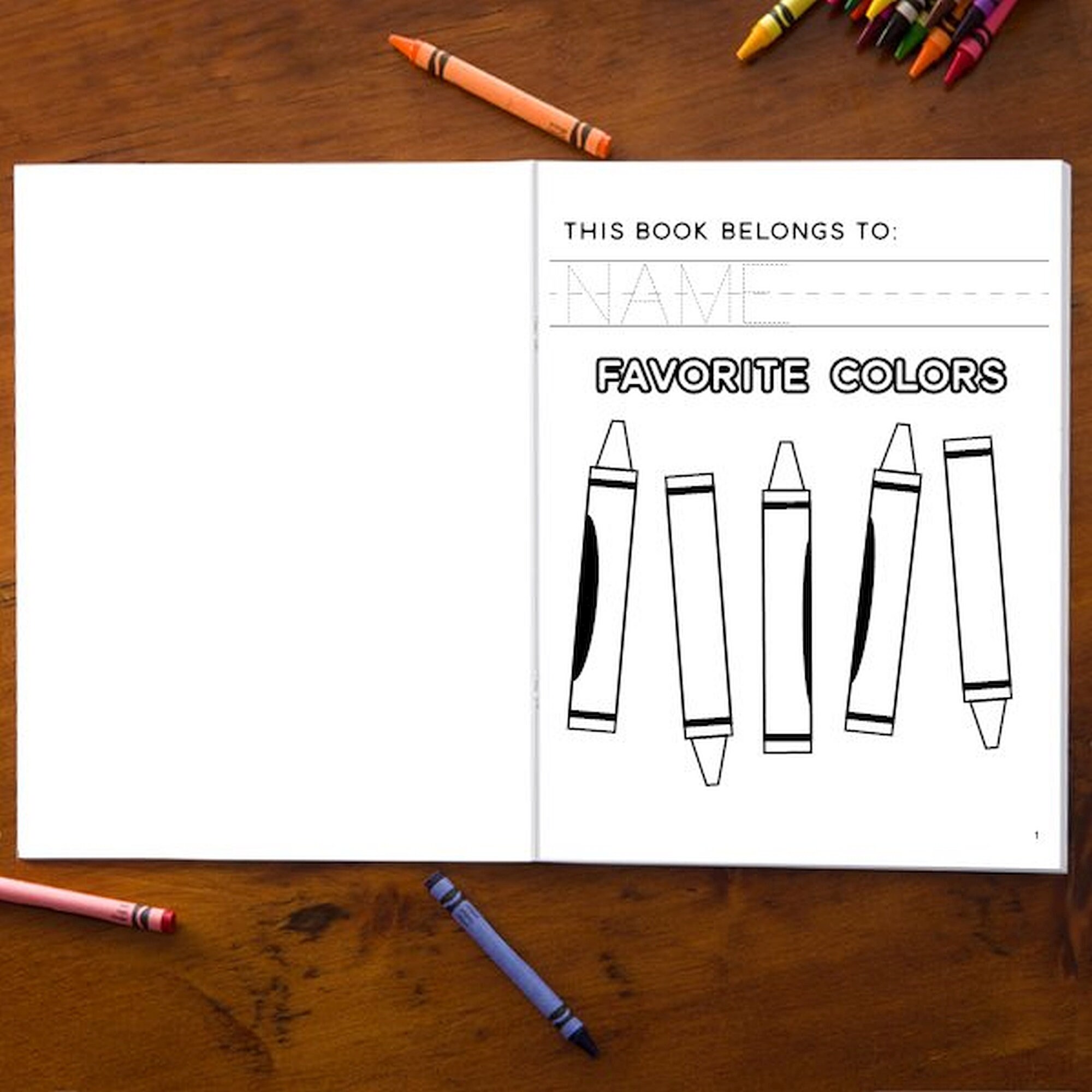 My First Coloring Book Personalized Coloring Activity Book & - Etsy