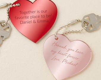 Write Your Own Personalized Heart Shape Acrylic Keychain, Gifts for Her, Women's Gifts, Couple's Gifts, Gifts for Him, Valentine's Day Gifts