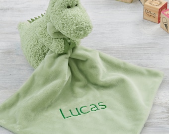 Dinosaur Personalized Green Baby Lovey, Gifts for Babies, Baby Shower Gift, Gifts for New Baby, Baby Gift, Baby Blankie, Dinosaur Gifts