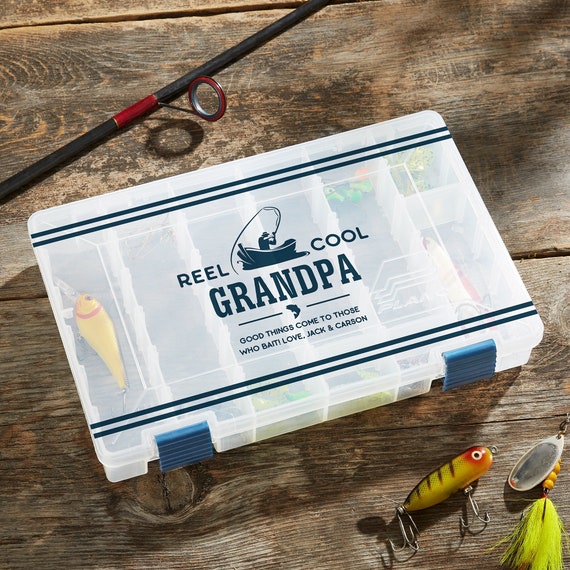 Reel Cool Personalized Tackle Fishing Box, Storage Box, Gifts for Him,  Father's Day Gifts, Fisherman Gifts, Gift Ideas for Christmas -  UK