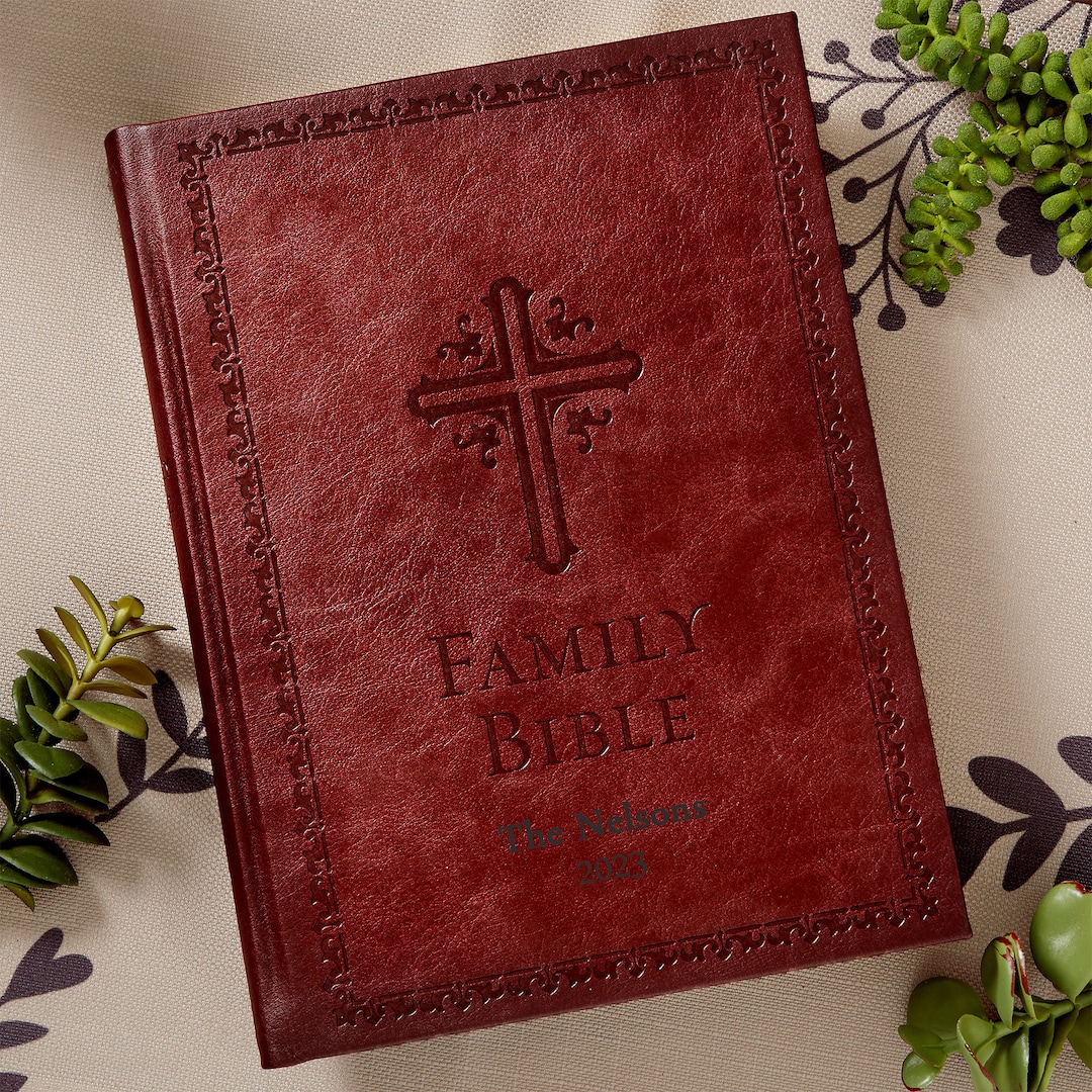 Heirloom Personalized Family Bible, Engraved Bible, Religious Gift