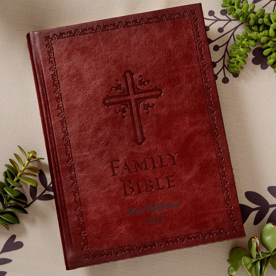 Heirloom Personalized Family Bible, Engraved Bible, Religious Gift