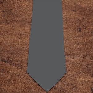 Secret Message Personalized Men's Tie, Father's Day Gifts, Gifts for Him, Mens Gifts, Father of the Bride Gifts, Personalized gift for Dad Dark Grey