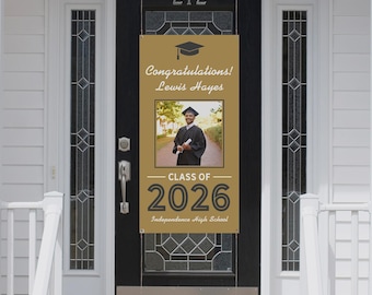 Graduating Class Of Personalized Photo Door Banner, Graduation Party, Party Supplies, Personalized Graduation Party Supplies, Grad Gifts