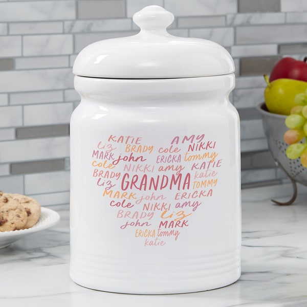 Grateful Heart Personalized Cookie Jar, Gifts for Her, Mother's Day Gifts