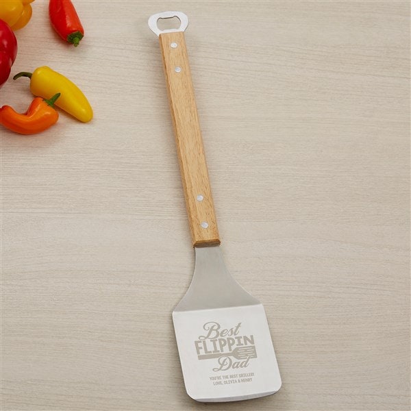 Best Flippin' Dad Personalized Stainless Steel Spatula, Gifts for Him, Father's Day Gifts, Gifts for Dad, Dad Gifts, Grandpa Gifts, For Men