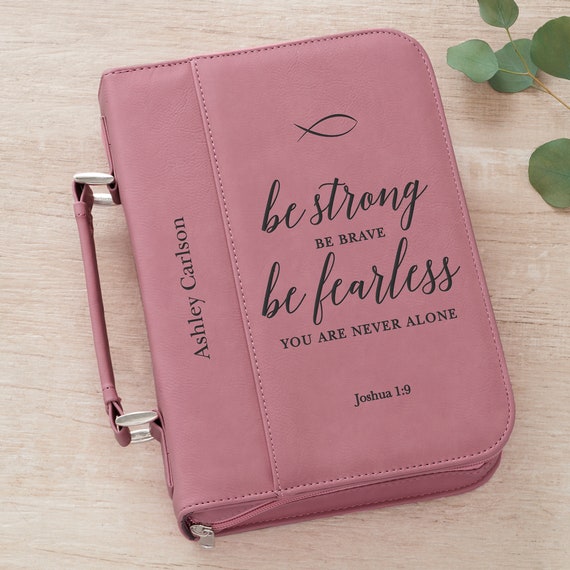 Custom Bible Verse Text Leather Bible Case Custom Bible Verse Text Leather Bible Case