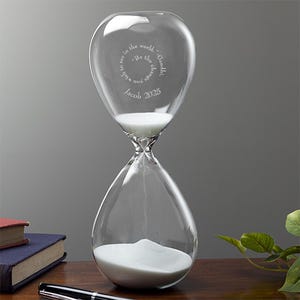 Inspirational Quotes Personalized Sand-Filled Hourglass, Gifts for Grads, Office Decor, Graduation Gifts, Grad Gifts, Retirement Gift