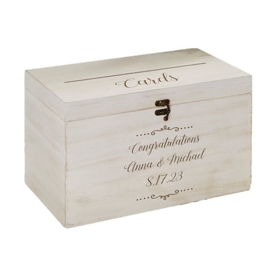 Write Your Own Personalized Wedding Wood Card Box – Wedding