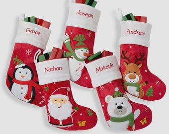 Personalized Santa Claus Lane Stocking, Family Christmas Stocking, Personalized Stocking, Custom Christmas Stocking, Family Stocking