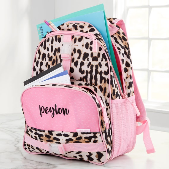 Leopard Print Personalized Backpack Personalized Back to School Gifts Embroidery Gifts Embroidered Kids Backpack Toddler Backpack Etsy