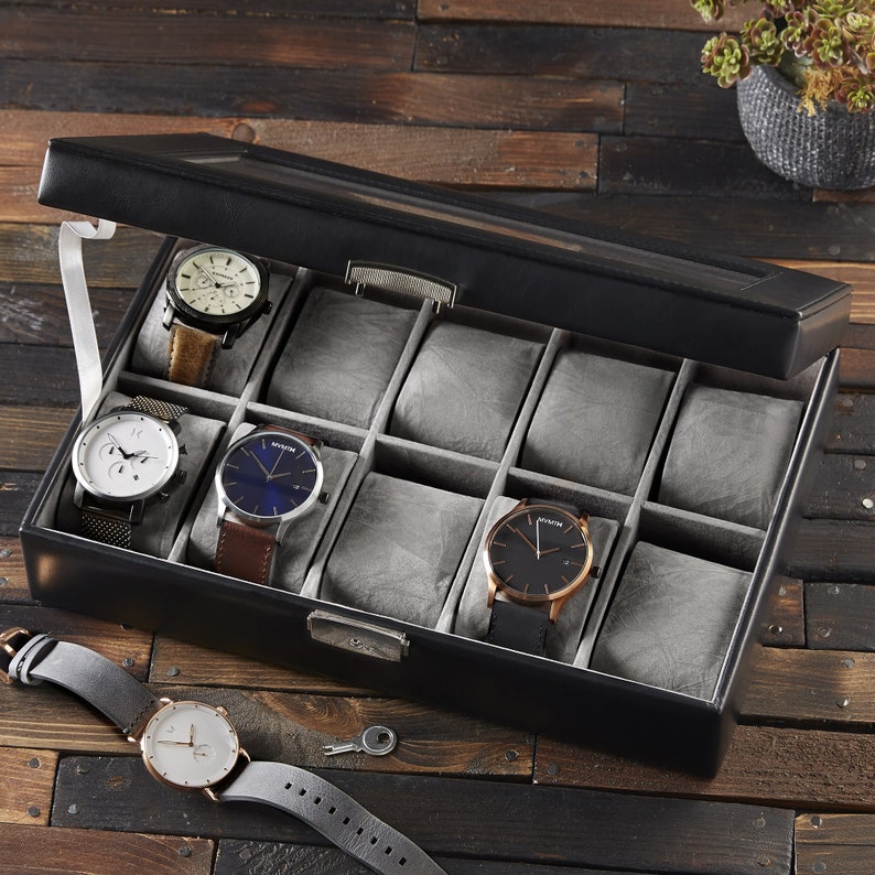 Timeless Personalized Watch Box, Gifts for Him, Father's Day Gifts, Watch Box, Watch box for men, Personalized Gifts for Dad, For Him image 5