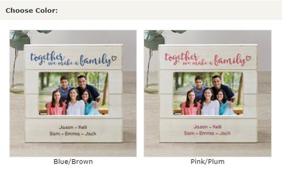 Friends Are The Family We Choose Personalized Shiplap Frame - 4x6 Vertical