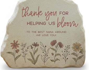 Personalized Love Blooms Here Standing Garden Stone – Custom Outdoor Garden Decor – Sentimental Mother’s Day Garden Gifts for Her