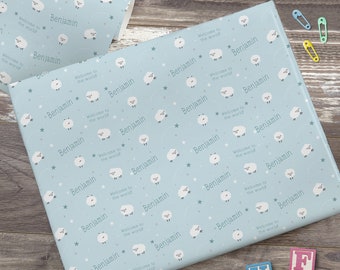 Baby Sheep Personalized Baby Wrapping Paper – Personalized Baby Wrapping Paper – Baby Gift Wrap – Baby Birthday Wrapping Paper – Baby Shower