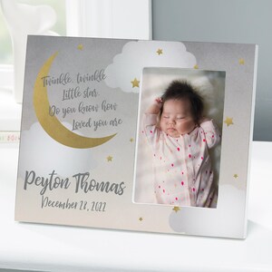 Beyond The Moon Personalized Baby Picture Frame, Personalized Gifts for Baby, Newborn Baby Gifts