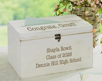 Write Your Own Personalized Graduation Wood Card Box, Graduation Party Decor, Graduation Keepsake, Graduation Gifts, Graduation Card Box