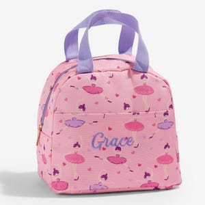 Ballerina Lunchbox for Girls – Personalized Insulated Lunch Bag – Embroidered Toddler School Bag – Custom Back to School Gift