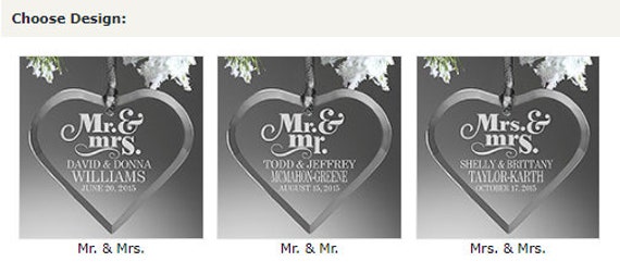 Happy Couple Personalized Heart Christmas Ornament First