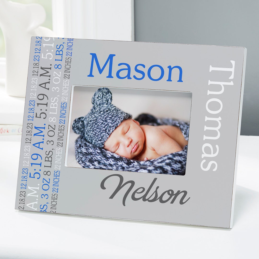 Darling Baby Boy Personalized Picture Frame, Gifts for Baby, New Baby ...