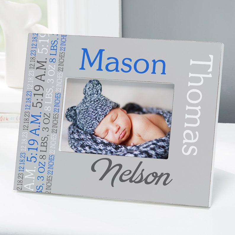 Darling Baby Boy Personalized Picture Frame, Gifts for Baby, New Baby Gifts 4x6 Table