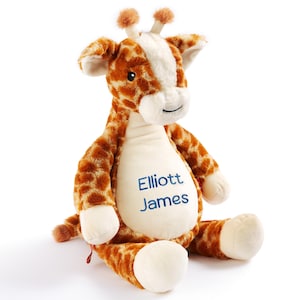 Personalized Stuffed Giraffe – Custom Baby Shower Gift – Embroidered Plushie for Nursery Decor – Baby Boy or Girl Gift Idea