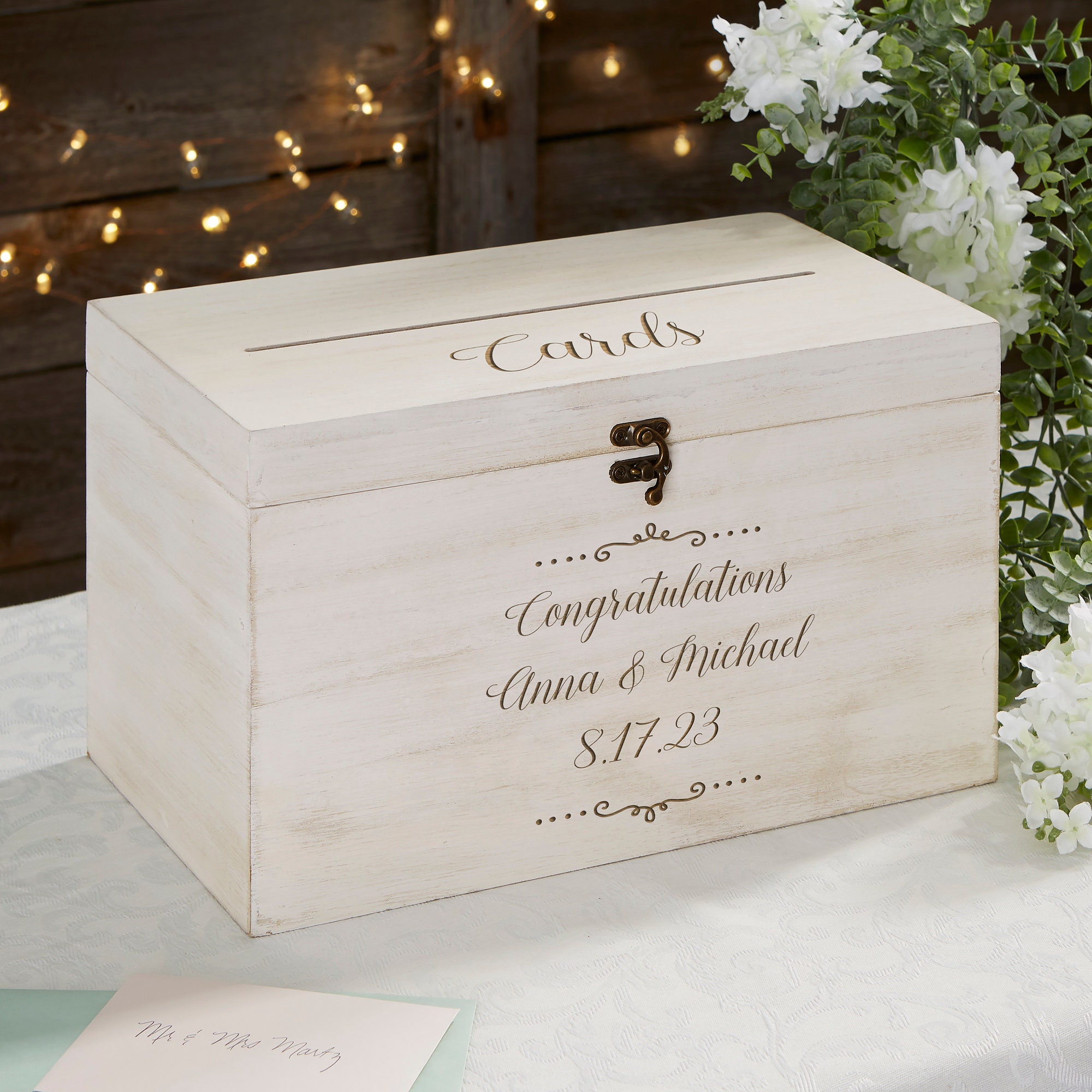 Write Your Own Personalized Wedding Wood Card Box – Wedding